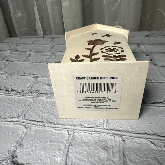 Birdhouse Wooden Craft Unfinished Wood Birdhouse Craft NEW Kids Crafts - Picture 8 of 9